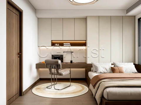 Modern bedroom 23 3D Model