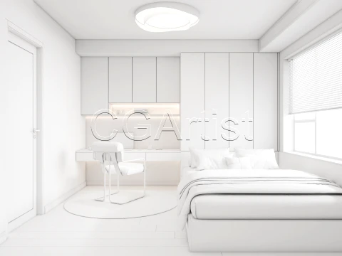 Modern bedroom 23 3D Model