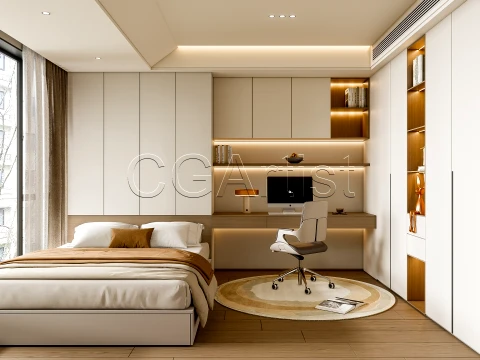 Modern bedroom 26 3D Model