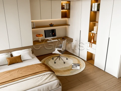 Modern bedroom 26 3D Model
