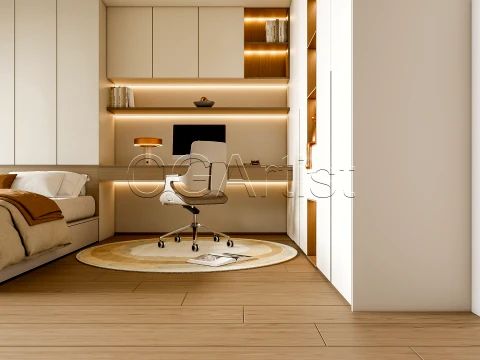 Modern bedroom 26 3D Model