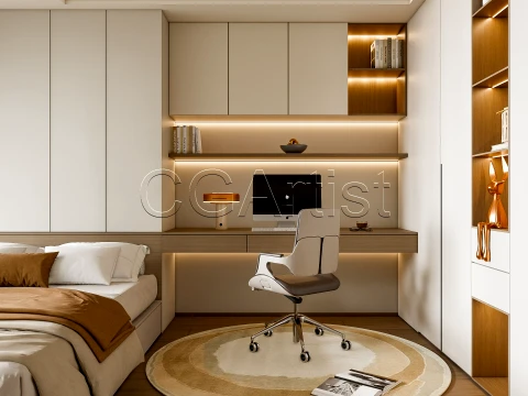 Modern bedroom 26 3D Model