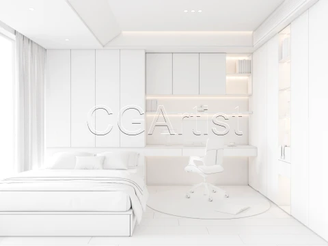 Modern bedroom 26 3D Model