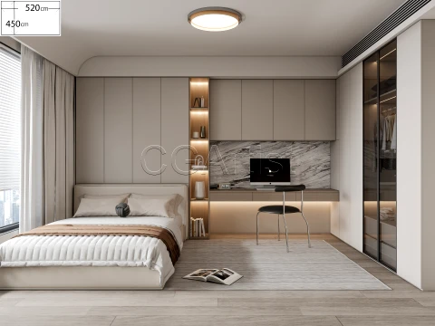 Dormitorio moderno 27 Modelo 3D