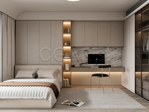 Modern bedroom 27 3D Model