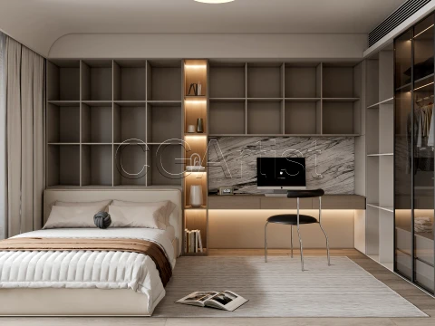 Modern bedroom 27 3D Model