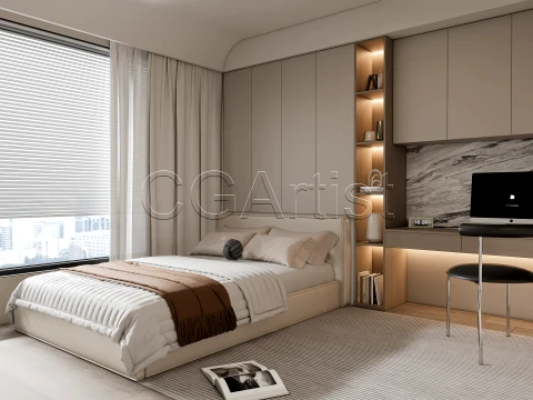 Modern bedroom 27 3D Model