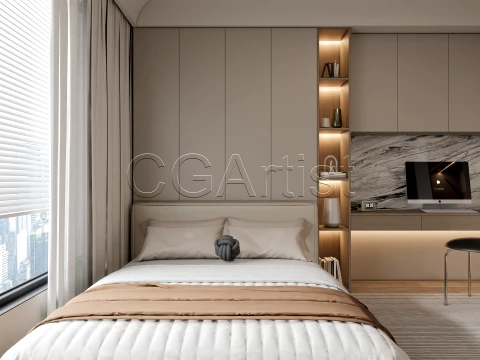 Modern bedroom 27 3D Model