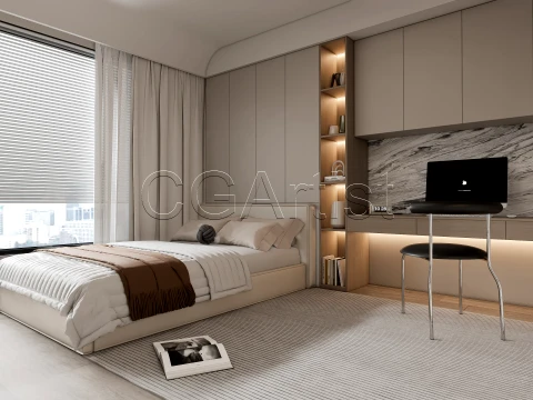 Modern bedroom 27 3D Model