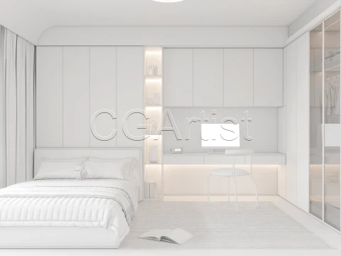 Modern bedroom 27 3D Model