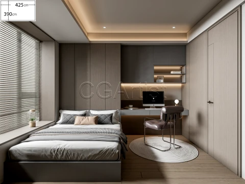 Dormitorio moderno 28 Modelo 3D