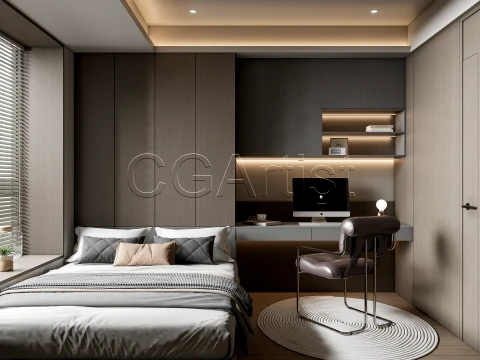 Modern bedroom 28 3D Model