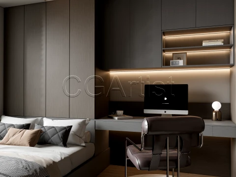 Modern bedroom 28 3D Model