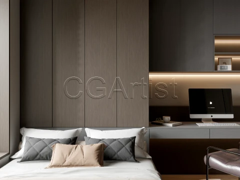 Modern bedroom 28 3D Model
