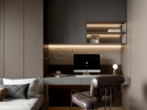 Modern bedroom 28 3D Model