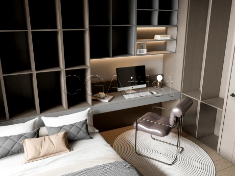 Modern bedroom 28 3D Model