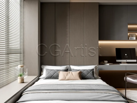 Modern bedroom 28 3D Model