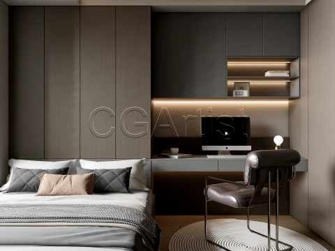 Modern bedroom 28 3D Model