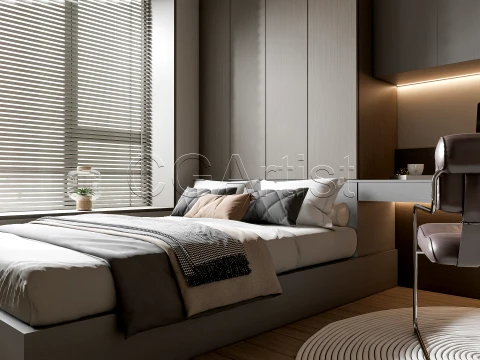 Modern bedroom 28 3D Model