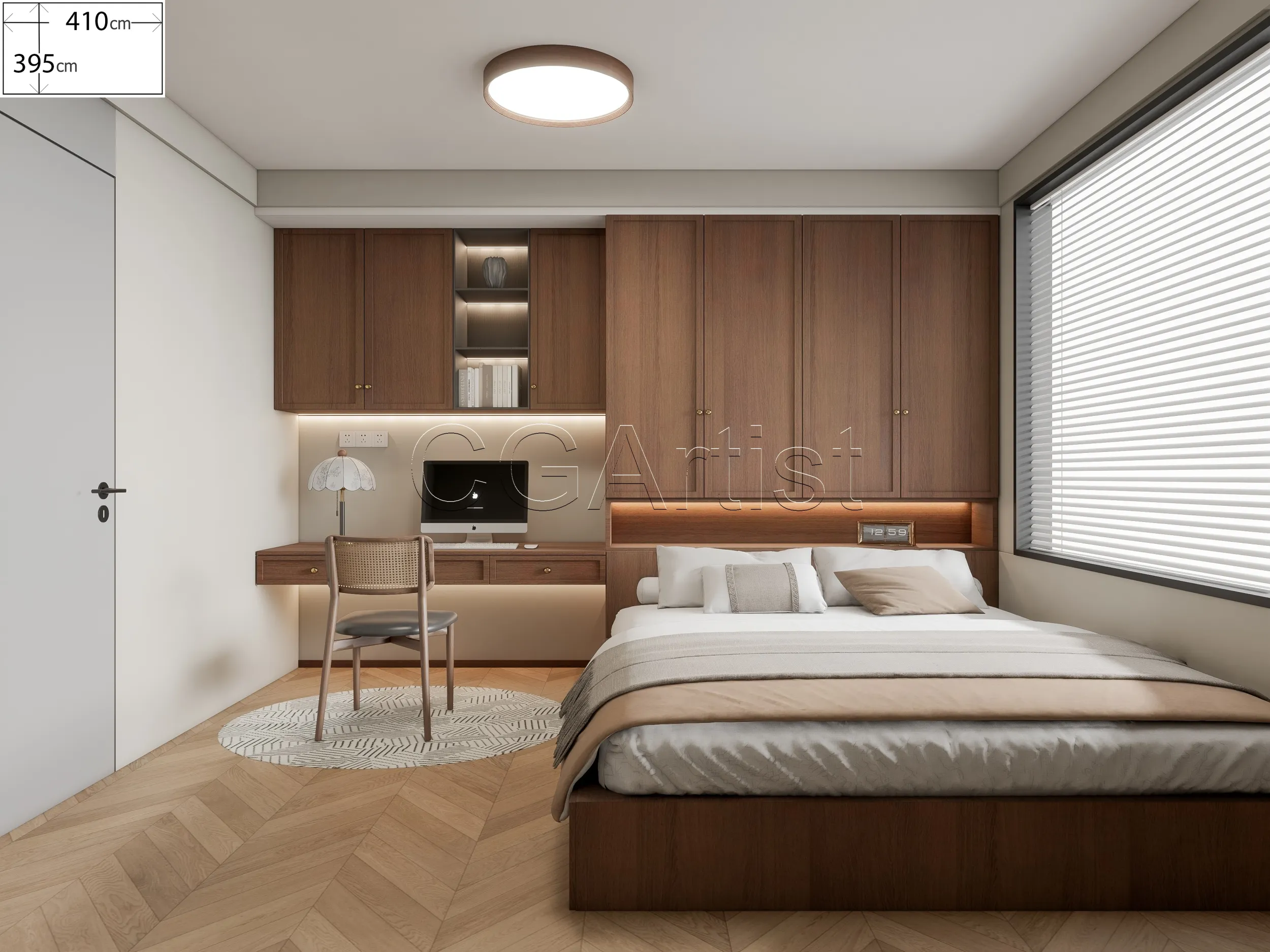 Modern bedroom 29 3D Model .c4d .max .obj .3ds .fbx .stl .blend 