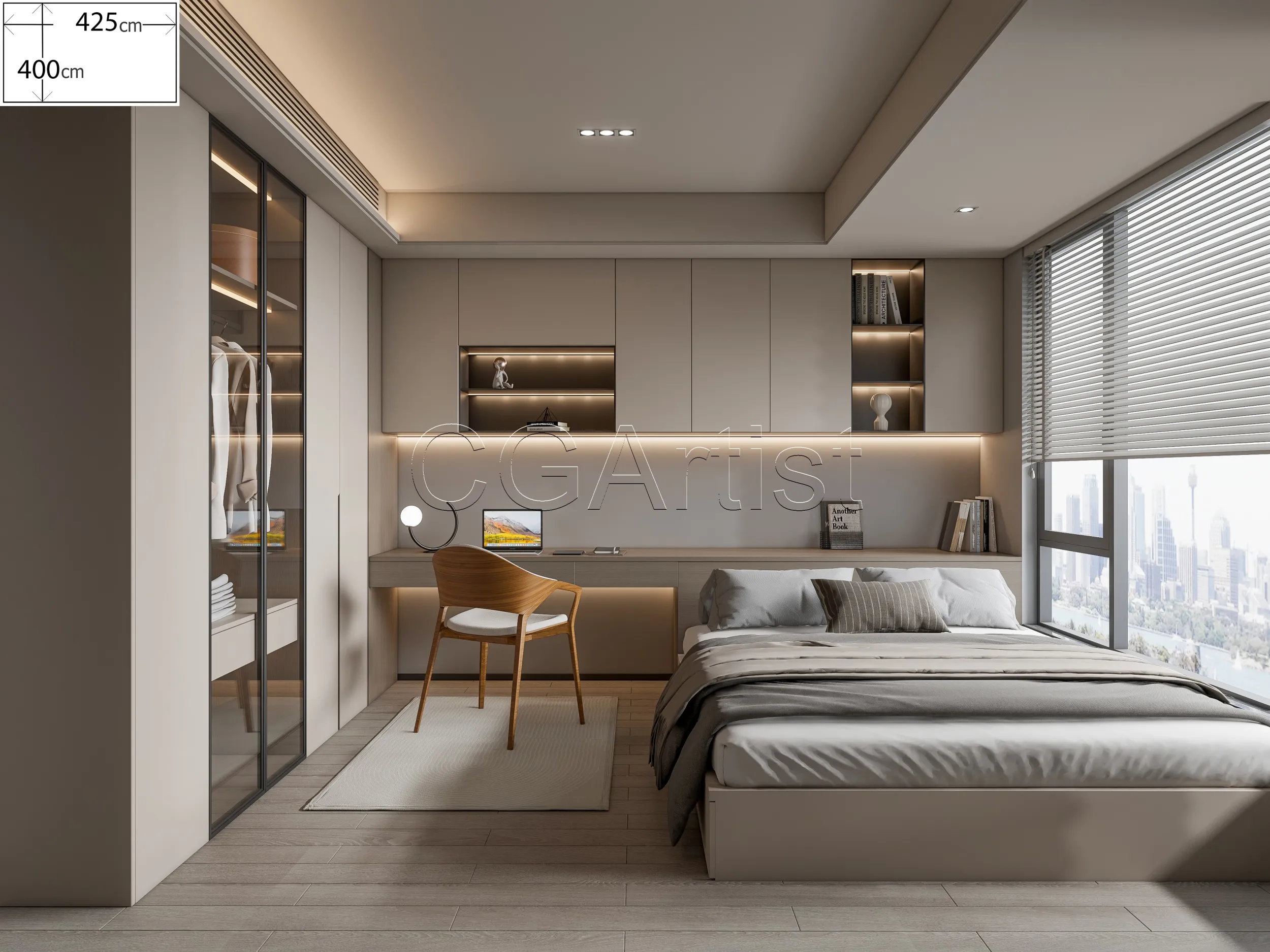 Modern bedroom 31 3D Model .c4d .max .obj .3ds .fbx .stl .blend 