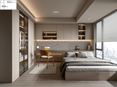 Dormitorio moderno 31 Modelo 3D