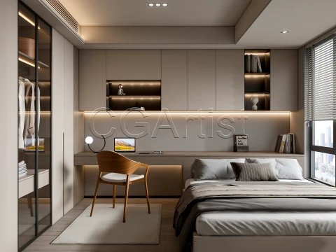 Modern bedroom 31 3D Model