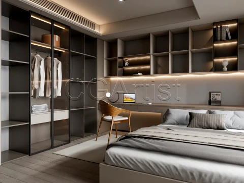 Modern bedroom 31 3D Model