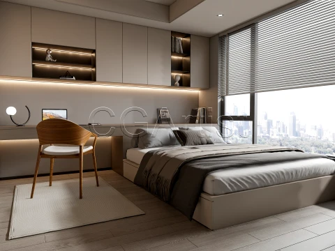 Modern bedroom 31 3D Model