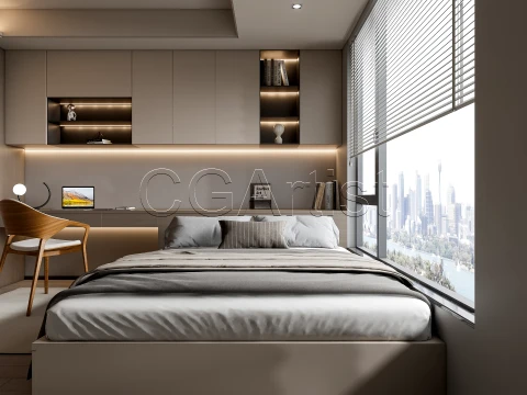 Modern bedroom 31 3D Model