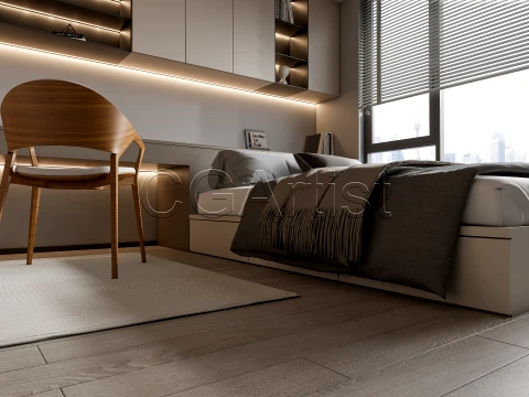 Modern bedroom 31 3D Model
