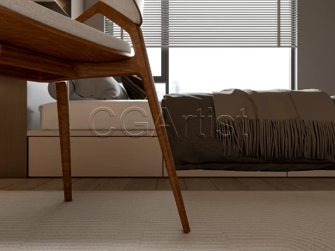 Modern bedroom 31 3D Model