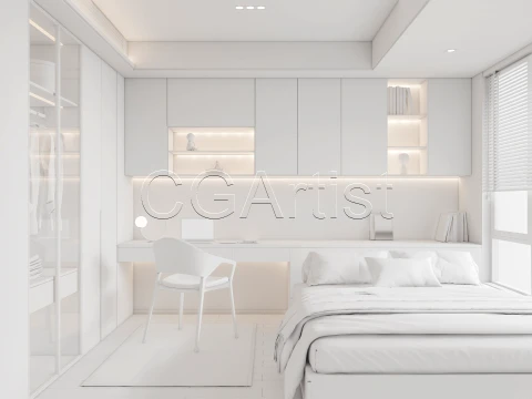 Modern bedroom 31 3D Model