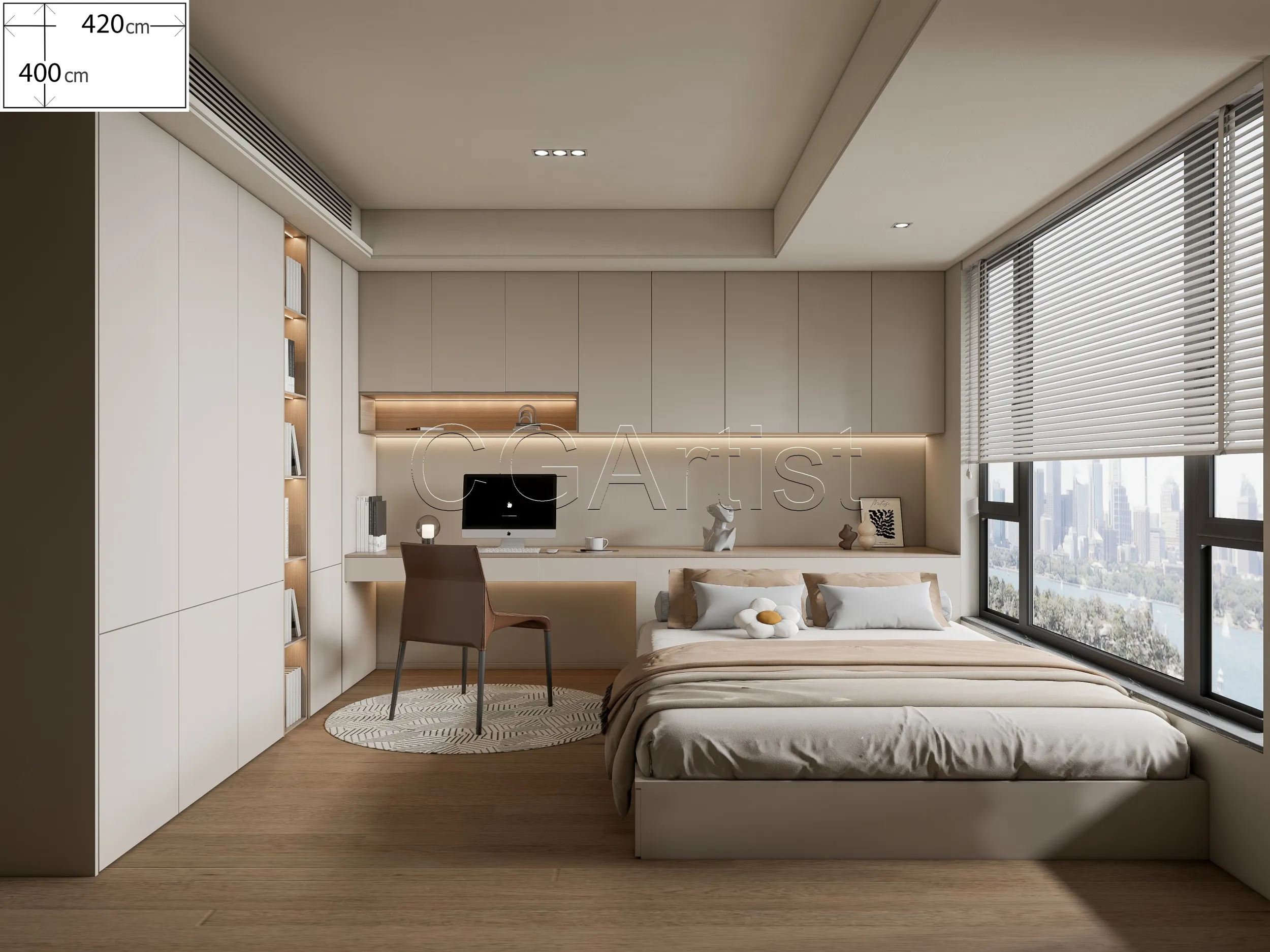 Modern bedroom 32 3D Model .c4d .max .obj .3ds .fbx .stl .blend 