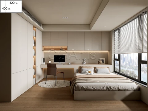 Dormitorio moderno 32 Modelo 3D