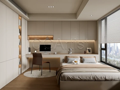 Modern bedroom 32 3D Model