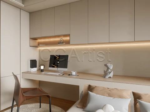 Modern bedroom 32 3D Model