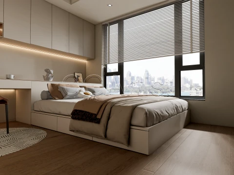 Modern bedroom 32 3D Model