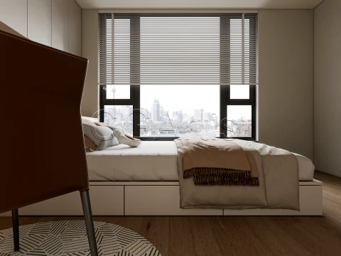 Modern bedroom 32 3D Model
