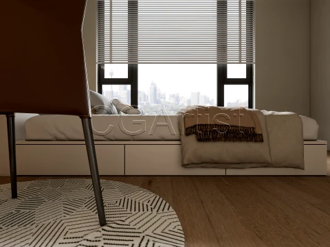 Modern bedroom 32 3D Model