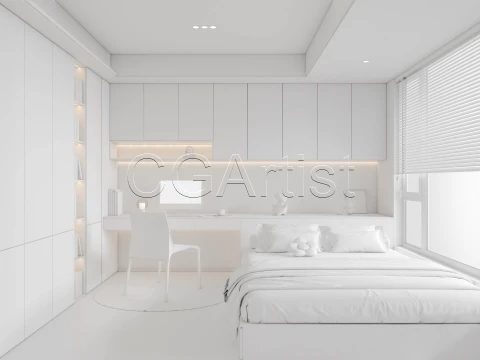 Modern bedroom 32 3D Model
