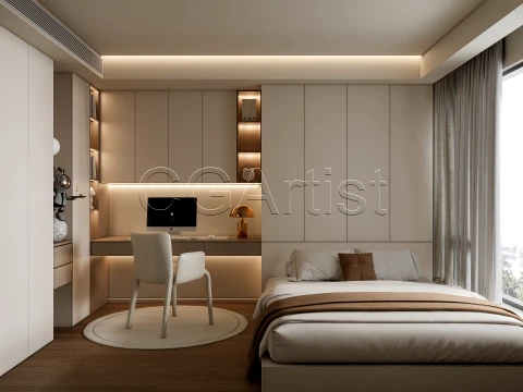 Modern bedroom 33 3D Model