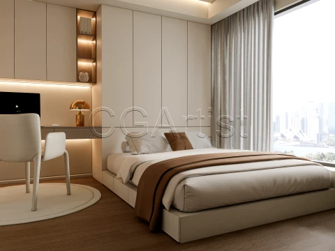 Modern bedroom 33 3D Model
