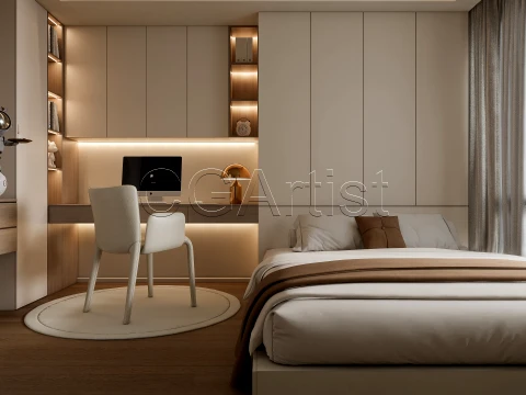 Modern bedroom 33 3D Model