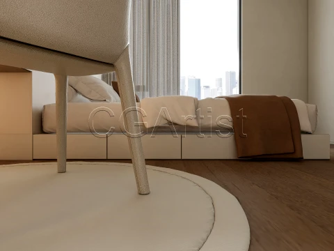 Modern bedroom 33 3D Model