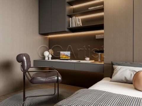 Modern bedroom 34 3D Model