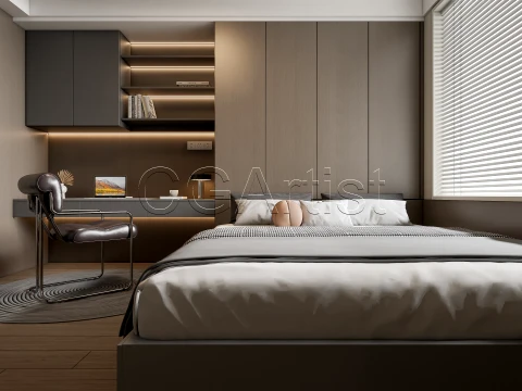 Modern bedroom 34 3D Model