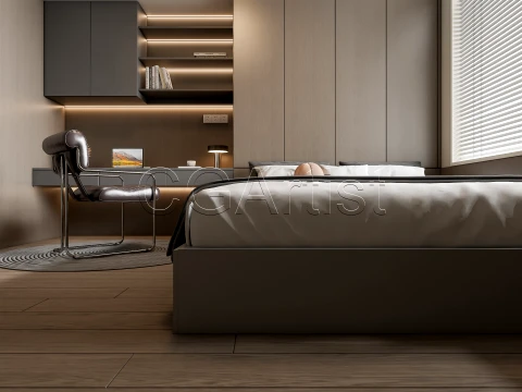 Modern bedroom 34 3D Model