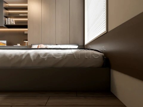 Modern bedroom 34 3D Model
