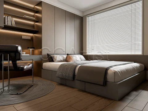 Modern bedroom 34 3D Model